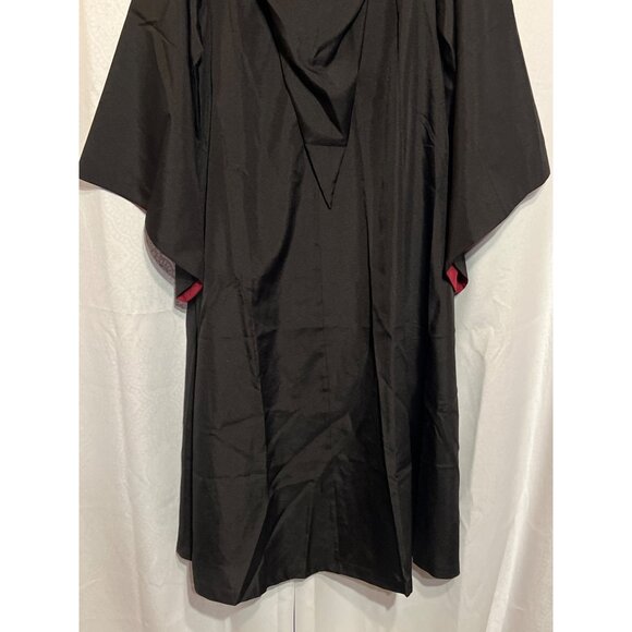 Black & Red Hooded large Cloak Robe With Satin Lining For Cosplay Or Costume Use - Picture 7 of 16